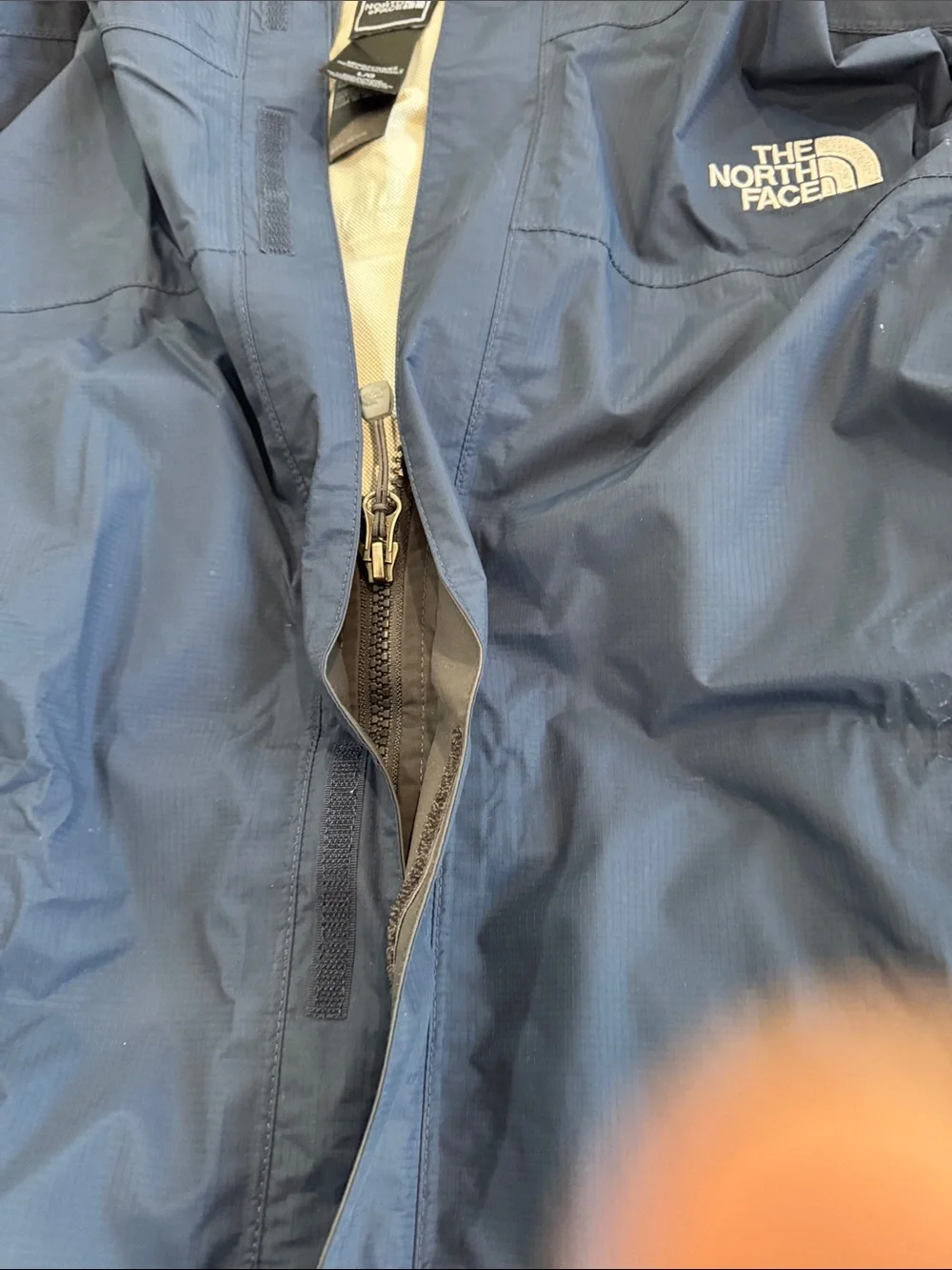 The North Face Men’s Navy Blue Hooded Rain Resistant Jacket
